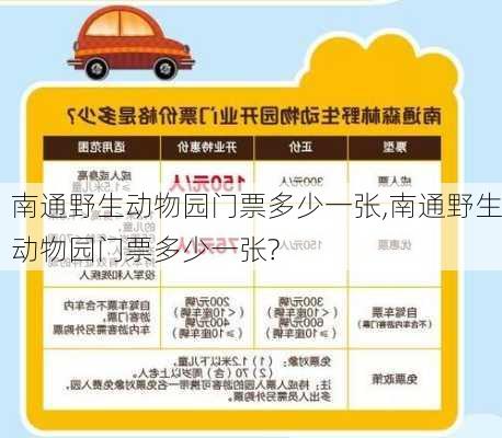 南通野生动物园门票多少一张,南通野生动物园门票多少一张?