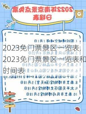 2023免门票景区一览表,2023免门票景区一览表和时间表