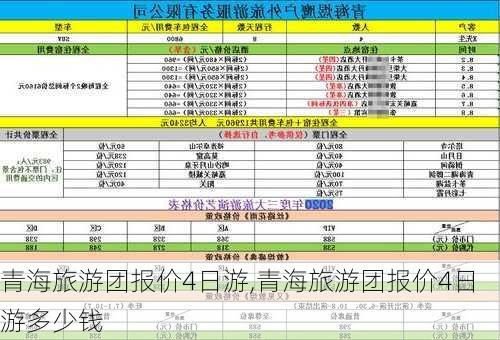 青海旅游团报价4日游,青海旅游团报价4日游多少钱