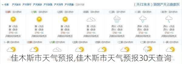 佳木斯市天气预报,佳木斯市天气预报30天查询