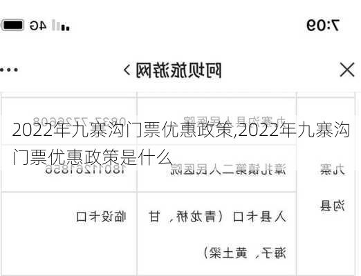 2022年九寨沟门票优惠政策,2022年九寨沟门票优惠政策是什么