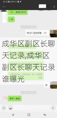 成华区副区长聊天记录,成华区副区长聊天记录谁曝光