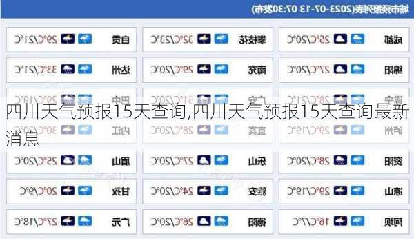 四川天气预报15天查询,四川天气预报15天查询最新消息