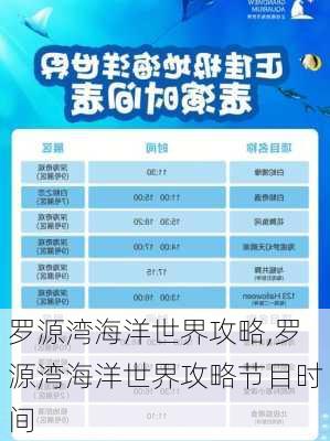 罗源湾海洋世界攻略,罗源湾海洋世界攻略节目时间