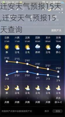 迁安天气预报15天,迁安天气预报15天查询