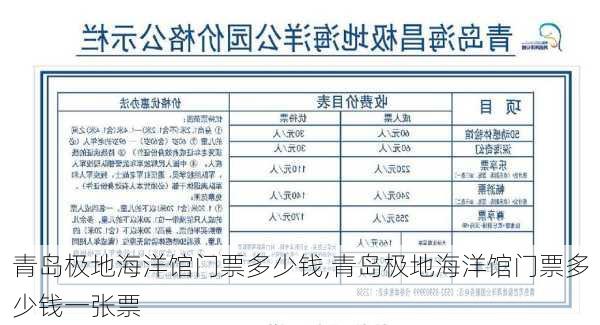 青岛极地海洋馆门票多少钱,青岛极地海洋馆门票多少钱一张票