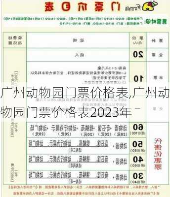 广州动物园门票价格表,广州动物园门票价格表2023年