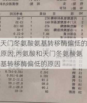 天门冬氨酸氨基转移酶偏低的原因,丙氨酸和天门冬氨酸氨基转移酶偏低的原因