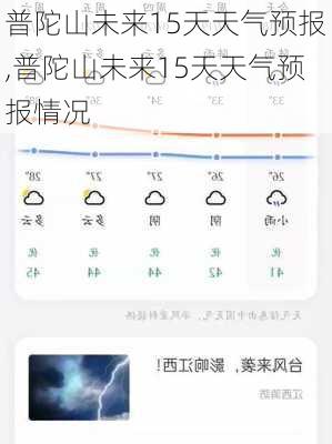 普陀山未来15天天气预报,普陀山未来15天天气预报情况