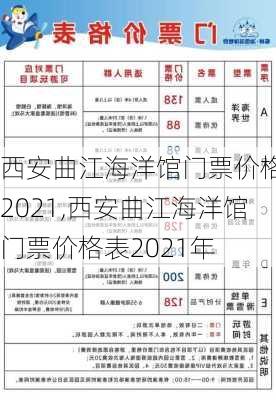 西安曲江海洋馆门票价格表2021,西安曲江海洋馆门票价格表2021年