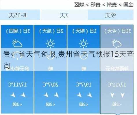 贵州省天气预报,贵州省天气预报15天查询