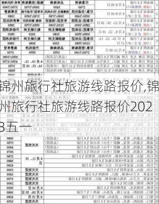 锦州旅行社旅游线路报价,锦州旅行社旅游线路报价2023五一