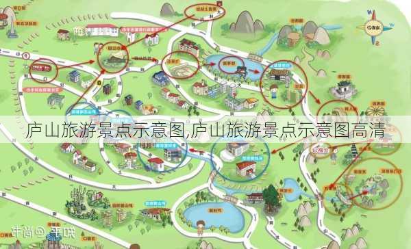 庐山旅游景点示意图,庐山旅游景点示意图高清