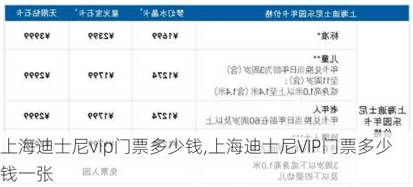 上海迪士尼vip门票多少钱,上海迪士尼VIP门票多少钱一张