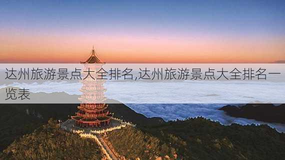 达州旅游景点大全排名,达州旅游景点大全排名一览表