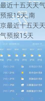 最近十五天天气预报15天,南京最近十五天天气预报15天