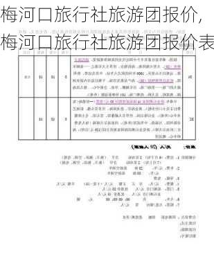 梅河口旅行社旅游团报价,梅河口旅行社旅游团报价表