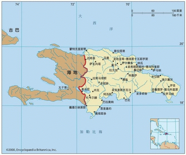 多米尼加地图位置,多米尼加地图位置世界地图
