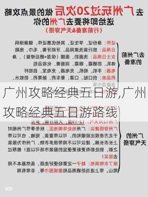 广州攻略经典五日游,广州攻略经典五日游路线