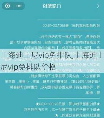 上海迪士尼vip免排队,上海迪士尼vip免排队价格