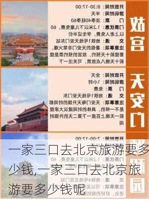 一家三口去北京旅游要多少钱,一家三口去北京旅游要多少钱呢