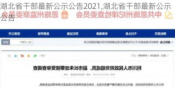 湖北省干部最新公示公告2021,湖北省干部最新公示公告