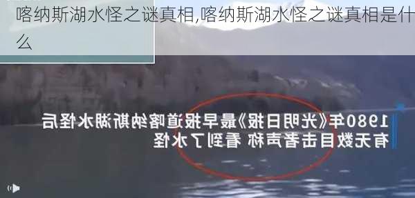 喀纳斯湖水怪之谜真相,喀纳斯湖水怪之谜真相是什么