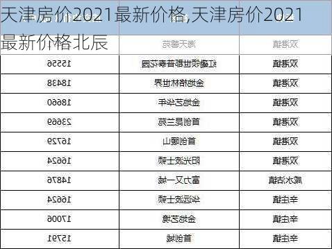 天津房价2021最新价格,天津房价2021最新价格北辰