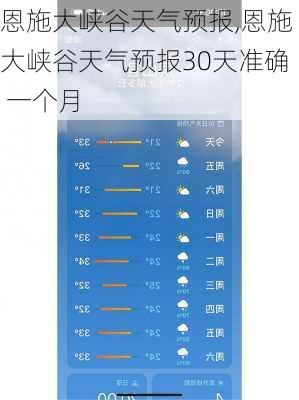 恩施大峡谷天气预报,恩施大峡谷天气预报30天准确 一个月