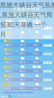 恩施大峡谷天气预报,恩施大峡谷天气预报30天准确 一个月