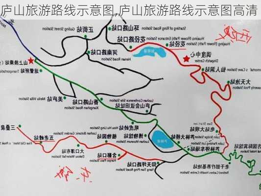 庐山旅游路线示意图,庐山旅游路线示意图高清