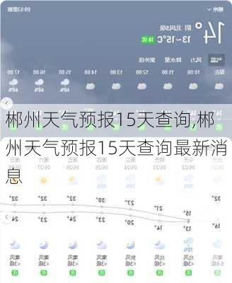 郴州天气预报15天查询,郴州天气预报15天查询最新消息