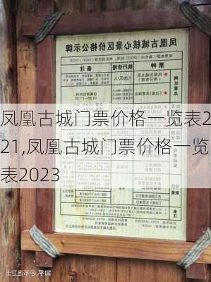 凤凰古城门票价格一览表2021,凤凰古城门票价格一览表2023