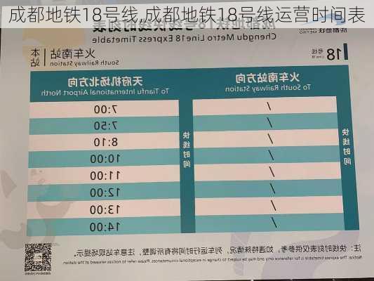 成都地铁18号线,成都地铁18号线运营时间表