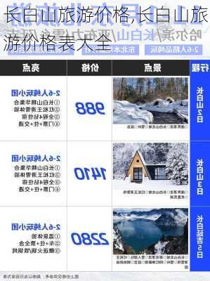 长白山旅游价格,长白山旅游价格表大全