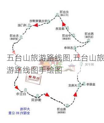 五台山旅游路线图,五台山旅游路线图手绘图