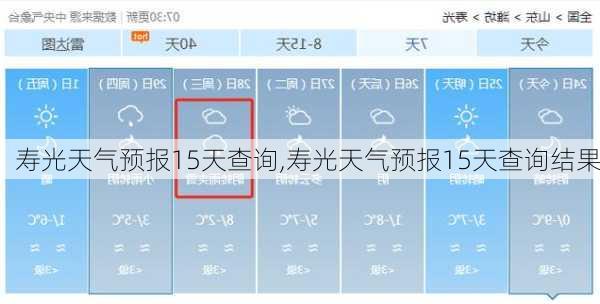 寿光天气预报15天查询,寿光天气预报15天查询结果