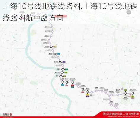 上海10号线地铁线路图,上海10号线地铁线路图航中路方向