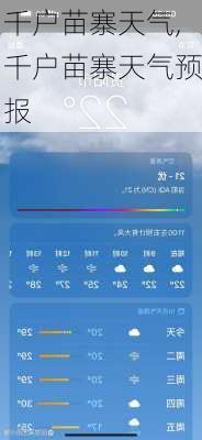 千户苗寨天气,千户苗寨天气预报