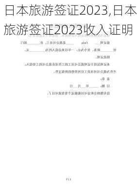 日本旅游签证2023,日本旅游签证2023收入证明