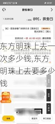 东方明珠上去一次多少钱,东方明珠上去要多少钱