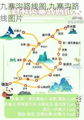 九寨沟路线图,九寨沟路线图片