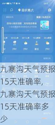 九寨沟天气预报15天准确率,九寨沟天气预报15天准确率多少