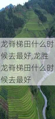 龙脊梯田什么时候去最好,龙胜龙脊梯田什么时候去最好