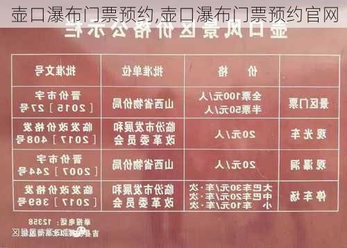 壶口瀑布门票预约,壶口瀑布门票预约官网