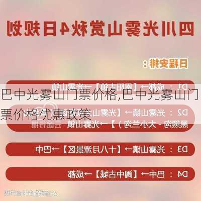 巴中光雾山门票价格,巴中光雾山门票价格优惠政策