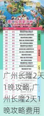 广州长隆2天1晚攻略,广州长隆2天1晚攻略费用