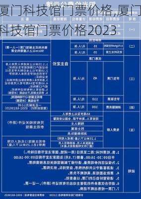 厦门科技馆门票价格,厦门科技馆门票价格2023