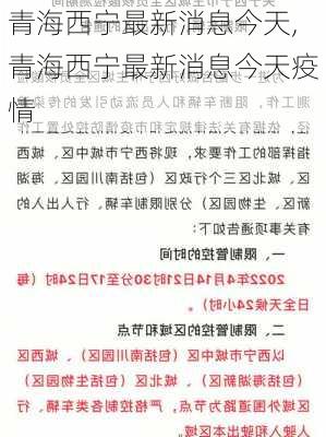 青海西宁最新消息今天,青海西宁最新消息今天疫情