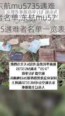 东航mu5735遇难者名单,东航mu5735遇难者名单一览表